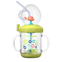 Silicone Straw Cup with Handles
