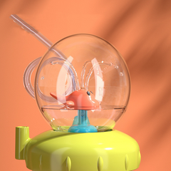 Silicone Straw Cup with Handles