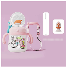 Silicone Straw Cup with Handles