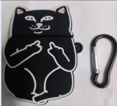 Funny Cat Middle Finger Case for Air Pods