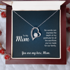 To My Mom, You Are My Hero Forever Love Necklace