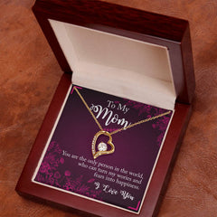 To My Mom, I Love You Forever Love Necklace