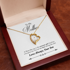 To My Mother, Love Always, Your Son Forever Love Necklace