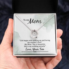 To My Mom, Love Your Son Necklace