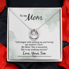 To My Mom, Love Your Son Necklace