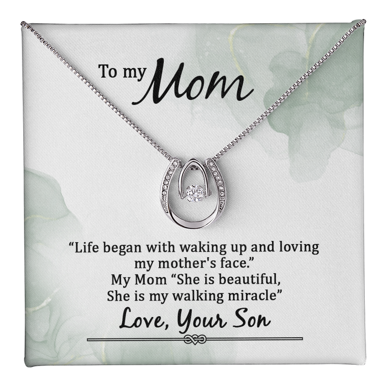 To My Mom, Love Your Son Necklace