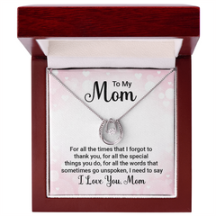 To My Mom, I Love You Mom Necklace