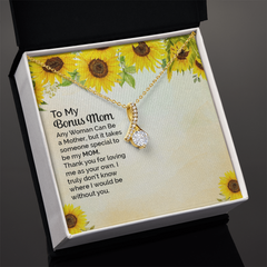 To My Bonus Mom Alluring Beauty Necklace
