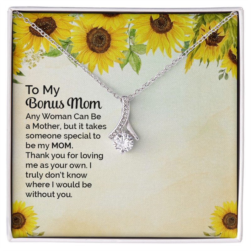To My Bonus Mom Alluring Beauty Necklace