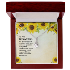 To My Bonus Mom Alluring Beauty Necklace