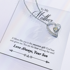 To My Mother, Love Always, Your Son Forever Love Necklace