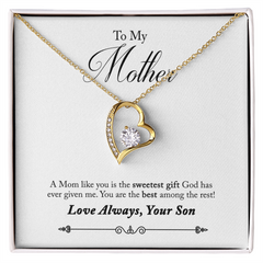 To My Mother, Love Always, Your Son Forever Love Necklace