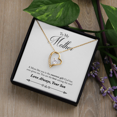 To My Mother, Love Always, Your Son Forever Love Necklace
