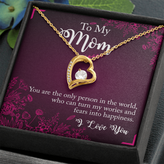 To My Mom, I Love You Forever Love Necklace