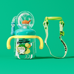 Silicone Straw Cup with Handles