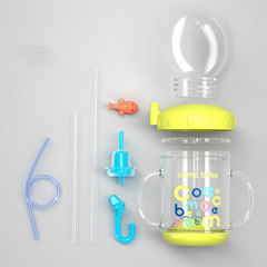 Silicone Straw Cup with Handles
