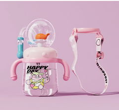 Silicone Straw Cup with Handles